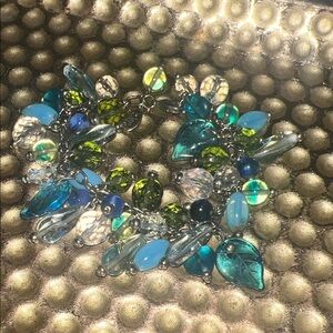 Vintage Joan Rivers Elegant Blue and Green Beaded Bracelet